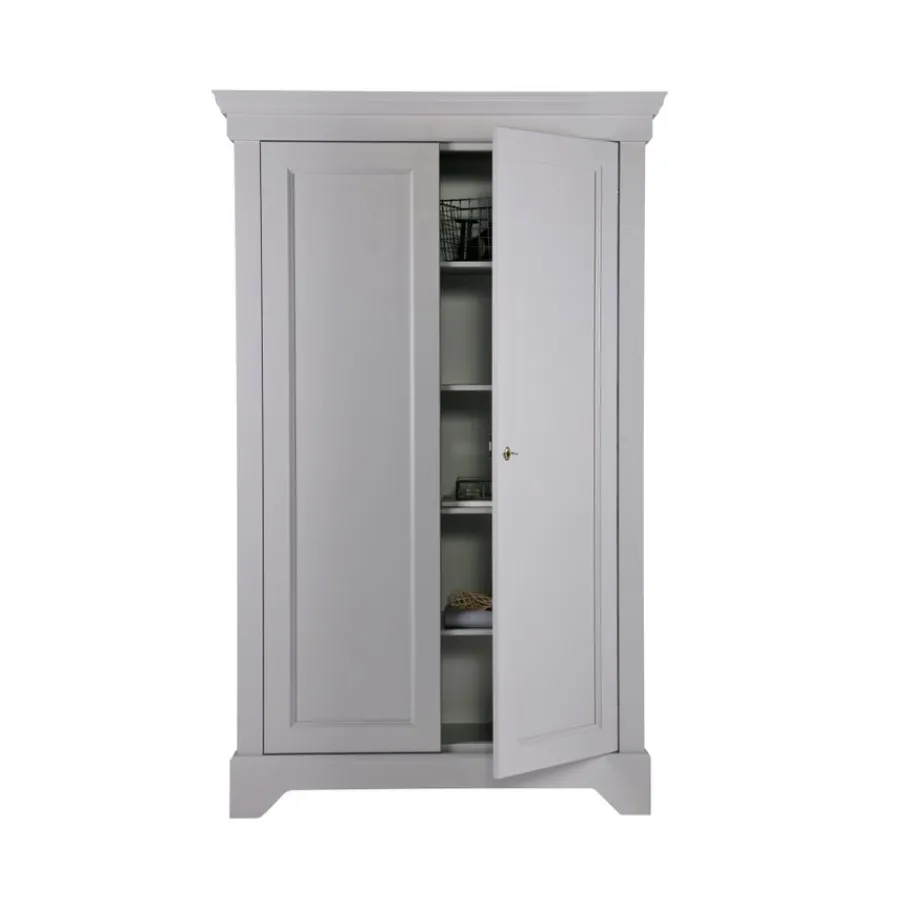 Wandkasten<WOOOD Wandkast Isabel Grijs - 118x191x47 cm
