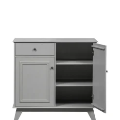Wandkasten<WOOOD Wandkast Lily Grijs - 98x93x55 cm