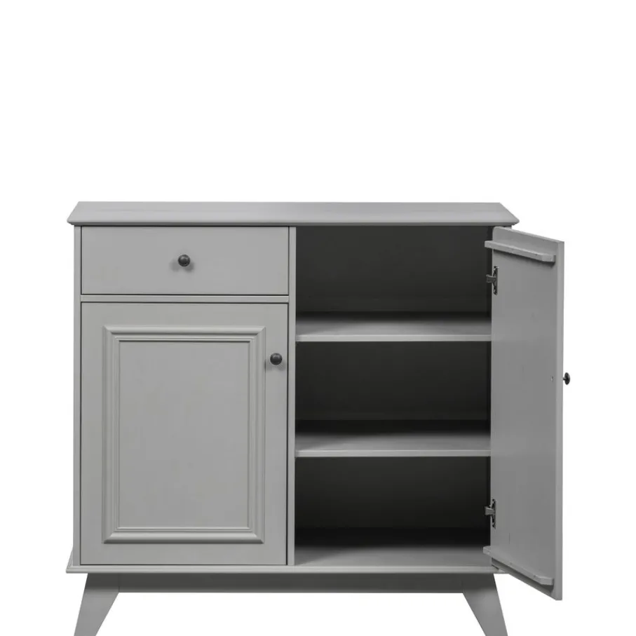 Wandkasten<WOOOD Wandkast Lily Grijs - 98x93x55 cm