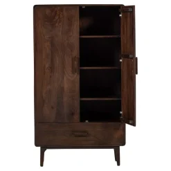 Wandkasten<WOOOD Wandkast Liya Donkerbruin - 85x150x35 cm