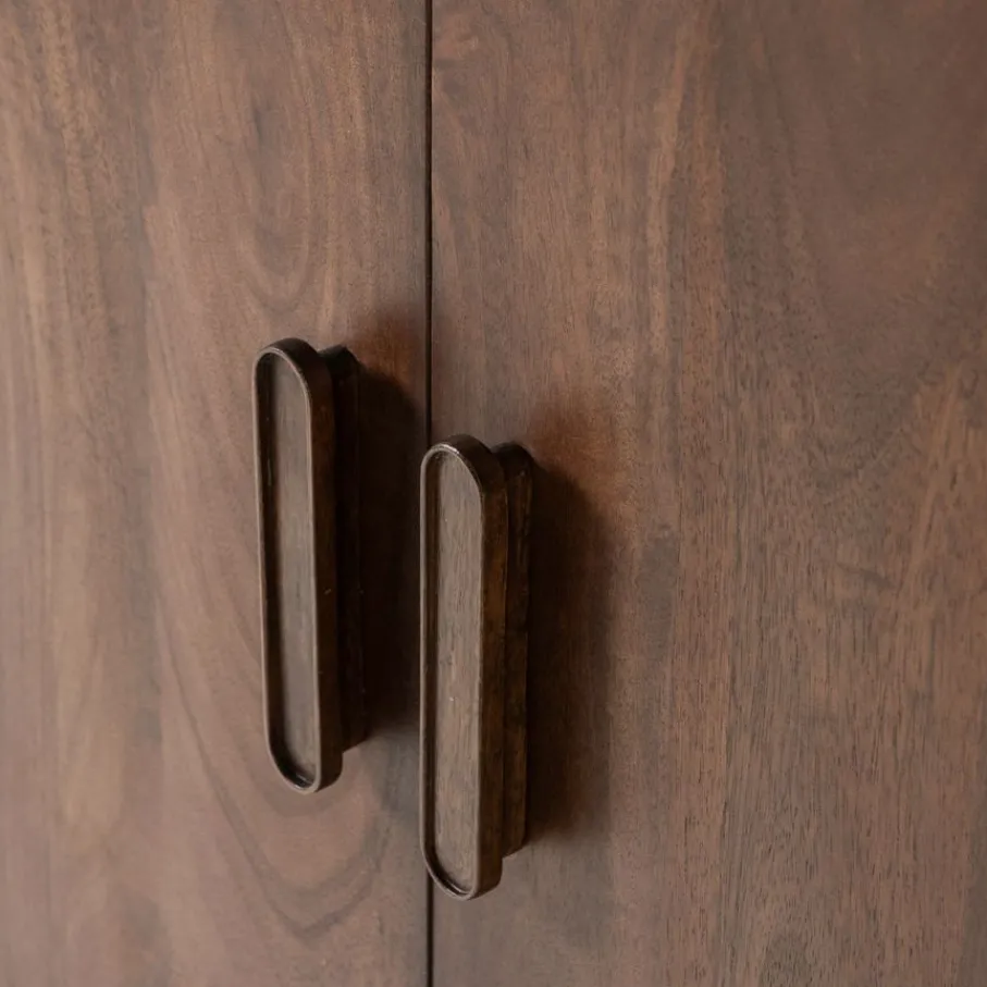 Wandkasten<WOOOD Wandkast Liya Donkerbruin - 85x150x35 cm