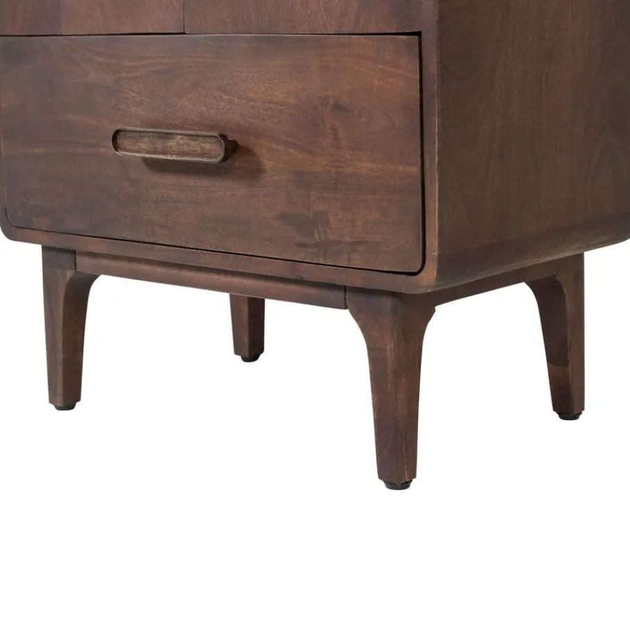 Wandkasten<WOOOD Wandkast Liya Donkerbruin - 60x200x35 cm