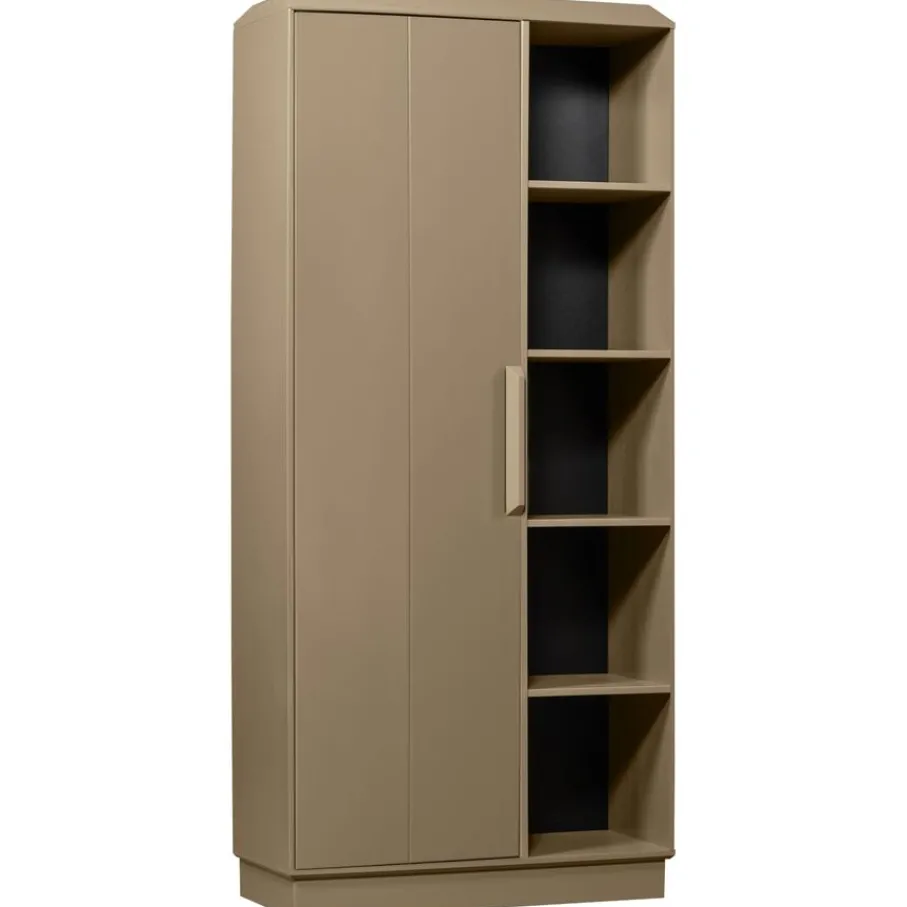 Wandkasten<WOOOD Wandkast Lowen Mud - 100x221x44 cm