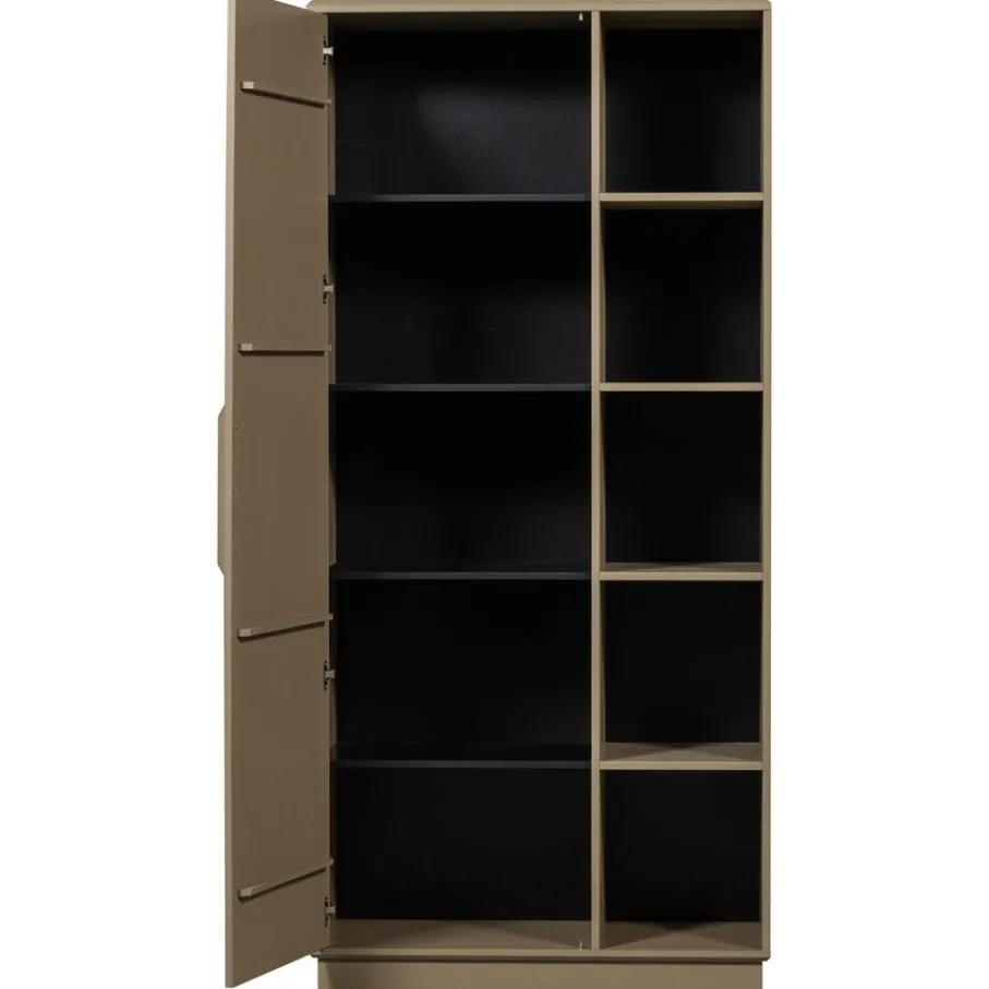 Wandkasten<WOOOD Wandkast Lowen Mud - 100x221x44 cm