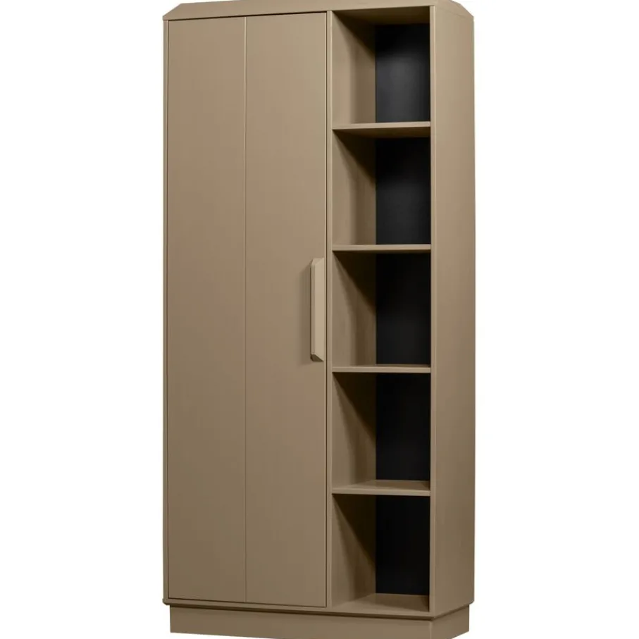 Wandkasten<WOOOD Wandkast Lowen Mud - 100x221x44 cm