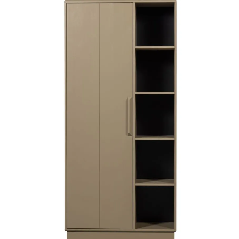 Wandkasten<WOOOD Wandkast Lowen Mud - 100x221x44 cm
