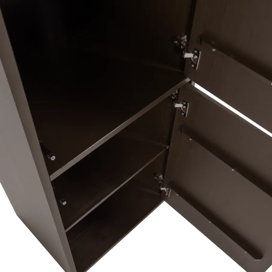 Wandkasten<WOOOD Wandkast Meggy Middenbruin - 55x215x40 cm