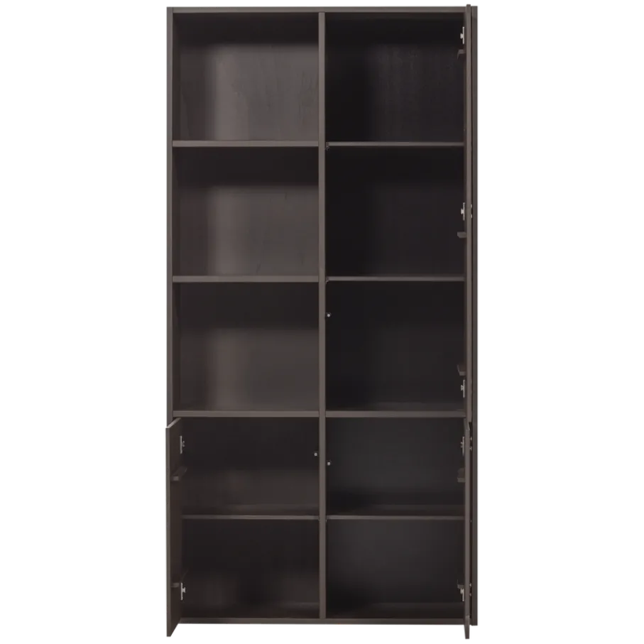 Wandkasten<WOOOD Wandkast Meggy Rechts Middenbruin - 108x215x40 cm