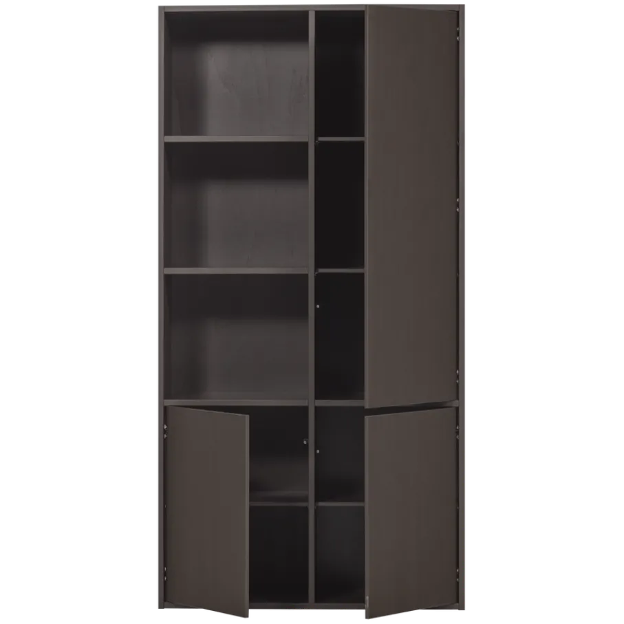Wandkasten<WOOOD Wandkast Meggy Rechts Middenbruin - 108x215x40 cm