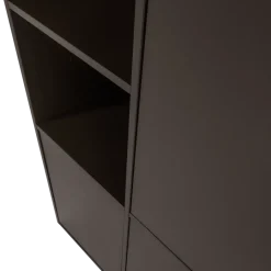 Wandkasten<WOOOD Wandkast Meggy Rechts Middenbruin - 108x215x40 cm