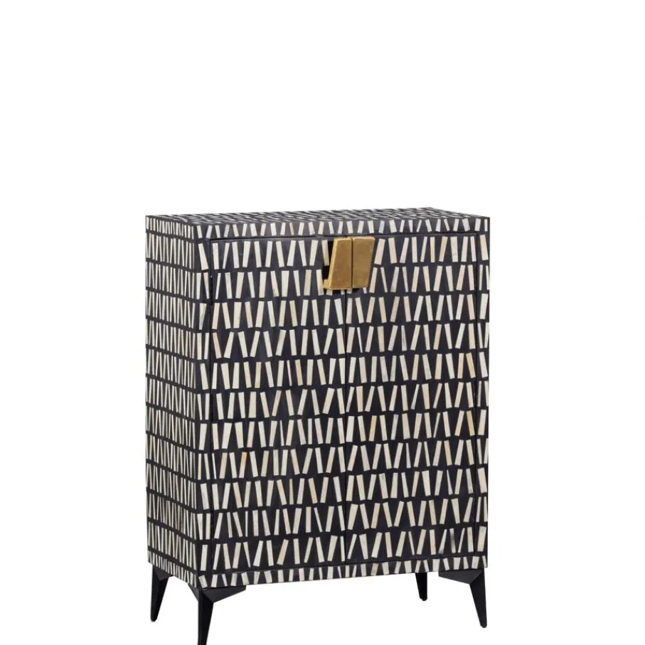 Opbergkasten<WOOOD Wandkast Menne Zwart - 81x108x43 cm