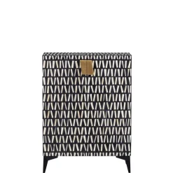 Opbergkasten<WOOOD Wandkast Menne Zwart - 81x108x43 cm