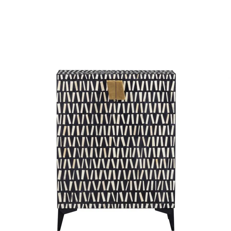 Opbergkasten<WOOOD Wandkast Menne Zwart - 81x108x43 cm