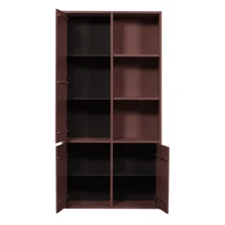 Opbergkasten<WOOOD Wandkast Merel Bordeaux - 100x200x40 cm