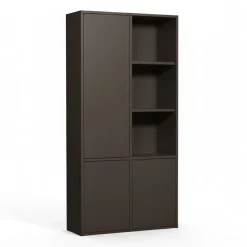 Opbergkasten<WOOOD Wandkast Merel Bruin - 100x200x40 cm