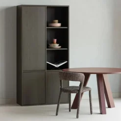 Opbergkasten<WOOOD Wandkast Merel Bruin - 100x200x40 cm