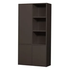 Opbergkasten<WOOOD Wandkast Merel Bruin - 100x200x40 cm