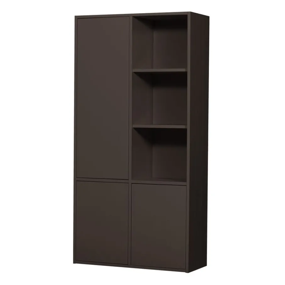 Opbergkasten<WOOOD Wandkast Merel Bruin - 100x200x40 cm
