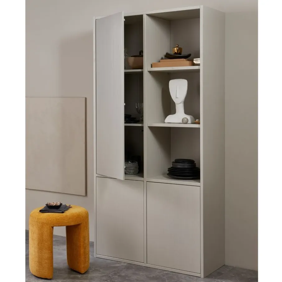Opbergkasten<WOOOD Wandkast Merel Dust - 100x200x40 cm