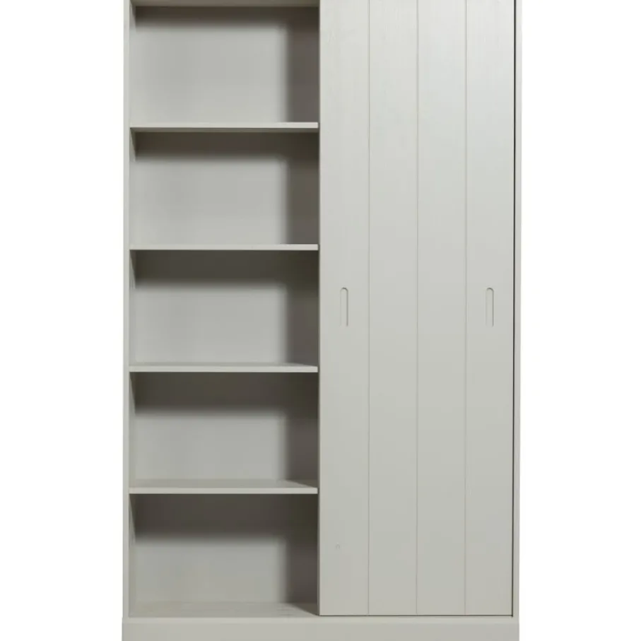 Wandkasten<WOOOD Wandkast Mila Grijs - 120x200x42 cm