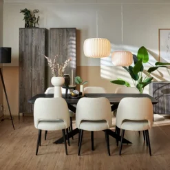 Wandkasten<WOOOD Wandkast New Gravure Bruin - 60x210x42 cm