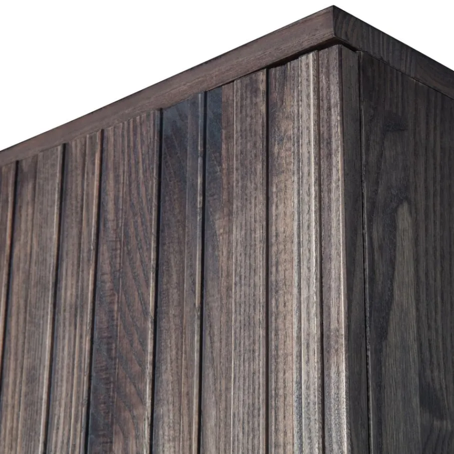 Wandkasten<WOOOD Wandkast New Gravure Bruin - 60x210x42 cm