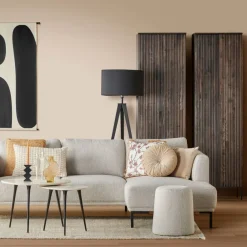 Wandkasten<WOOOD Wandkast New Gravure Bruin - 60x210x42 cm