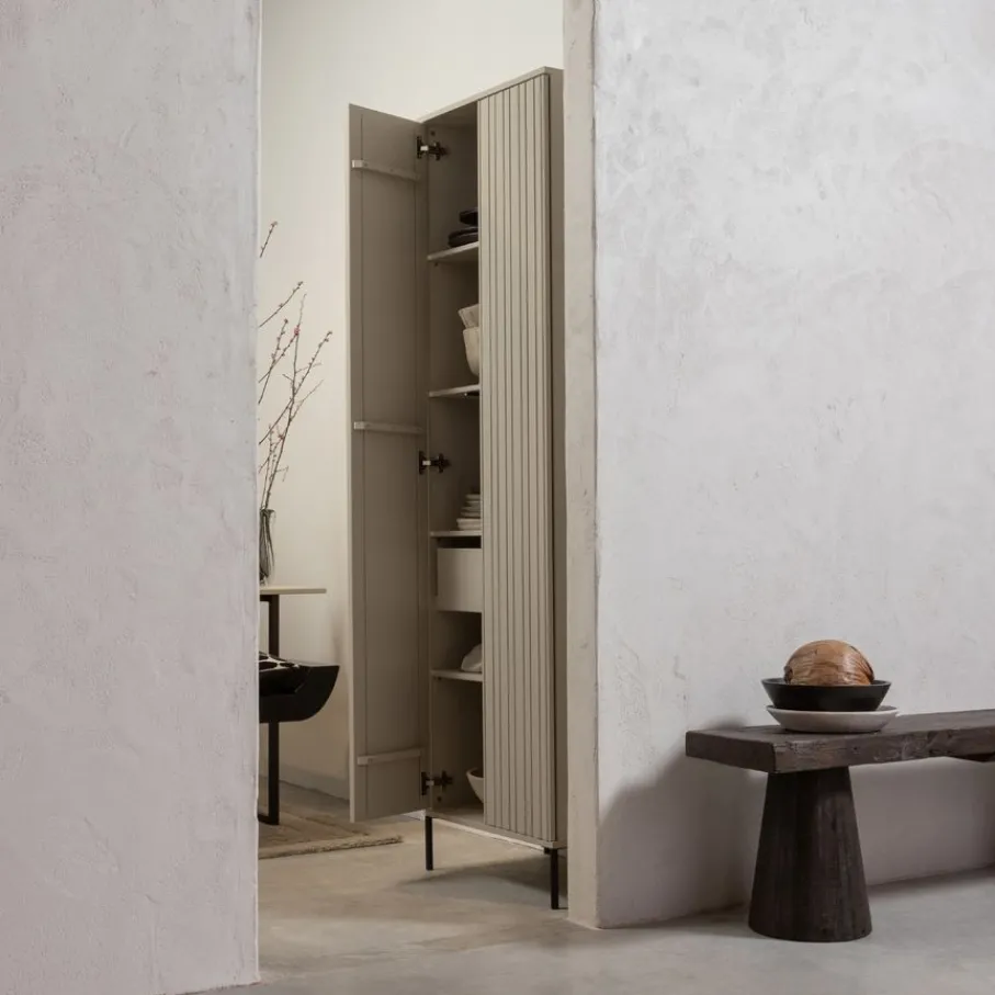 Wandkasten<WOOOD Wandkast New Gravure Dust - 60x210x42 cm