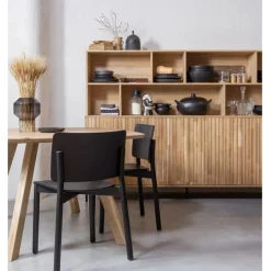 Wandkasten<WOOOD Wandkast New Gravure Naturel - 200x150x44 cm