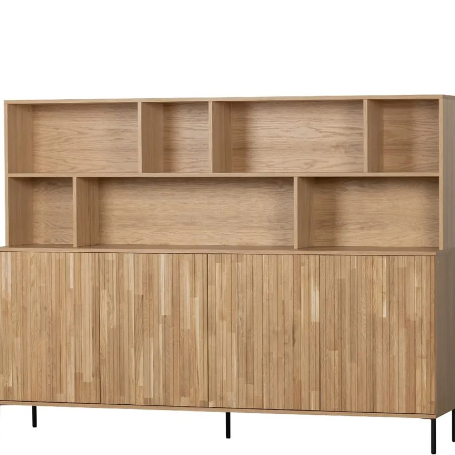 Wandkasten<WOOOD Wandkast New Gravure Naturel - 200x150x44 cm