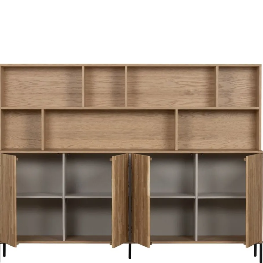 Wandkasten<WOOOD Wandkast New Gravure Naturel - 200x150x44 cm