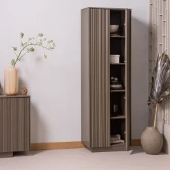 Wandkasten|Kledingkasten<WOOOD Wandkast Nova Truffel - 67x215x40 cm