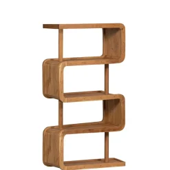 Boekenkasten|Wandkasten<WOOOD Wandkast Rattle Bruin - 82x160x40 cm