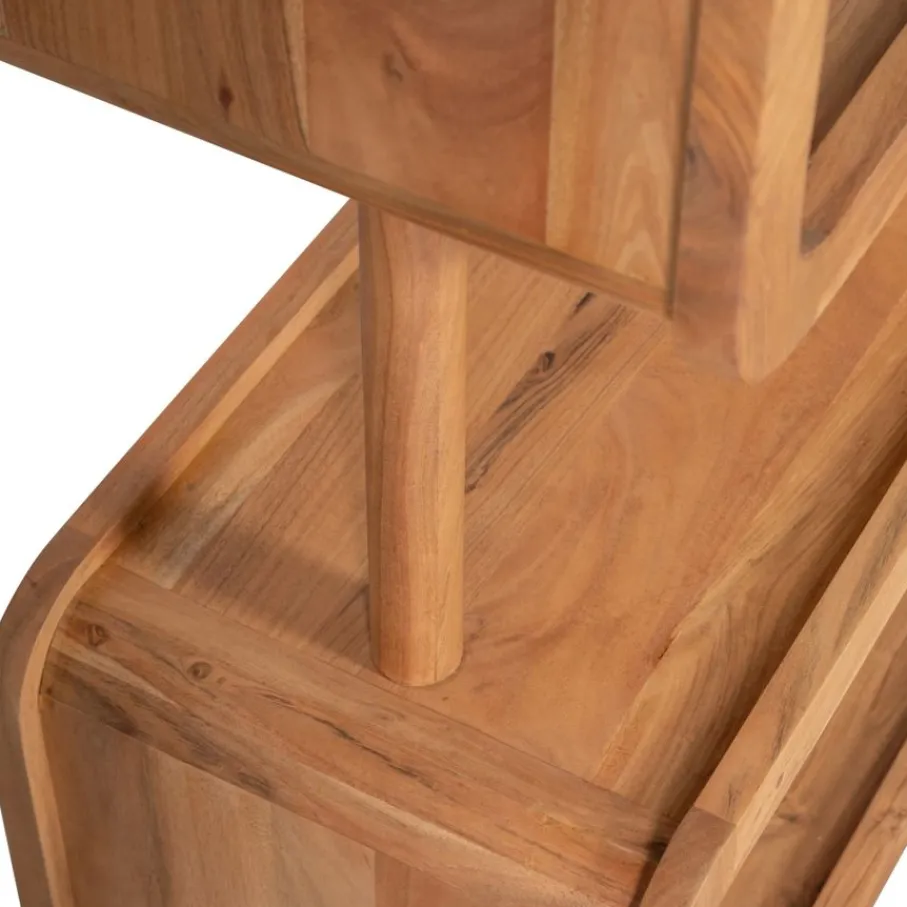 Boekenkasten|Wandkasten<WOOOD Wandkast Rattle Bruin - 82x160x40 cm
