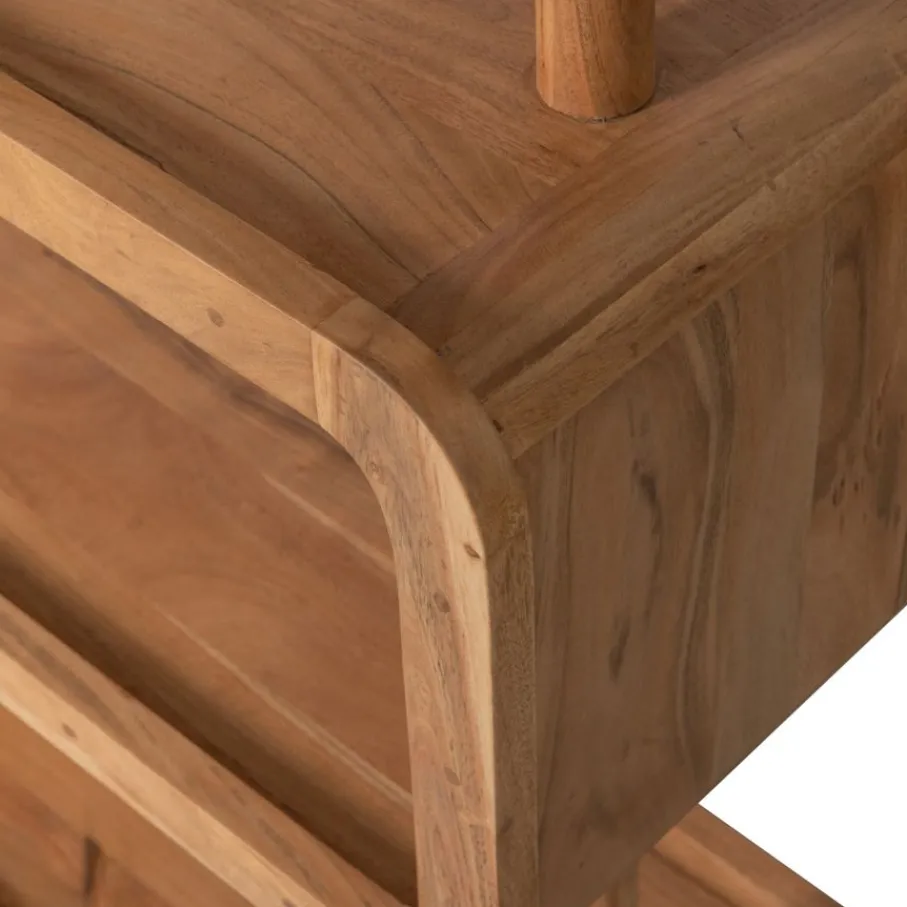 Boekenkasten|Wandkasten<WOOOD Wandkast Rattle Bruin - 82x160x40 cm