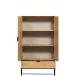 Wandkasten<WOOOD Wandkast Silas Naturel - 85x149x36 cm