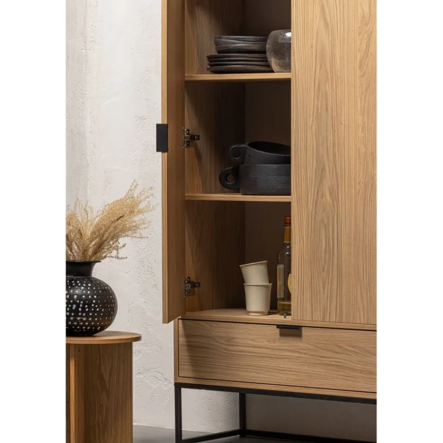 Wandkasten<WOOOD Wandkast Silas Naturel - 85x149x36 cm