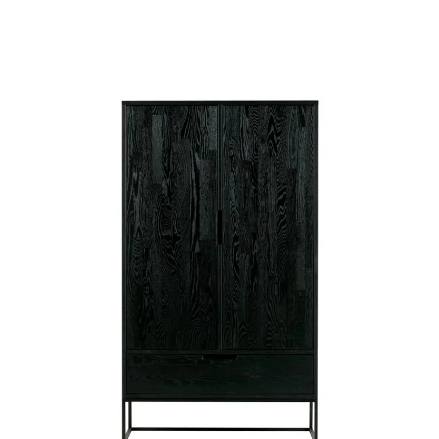 Wandkasten<WOOOD Wandkast Silas Zwart - 85x149x36 cm