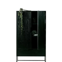 Wandkasten<WOOOD Wandkast Silas Zwart - 85x149x36 cm