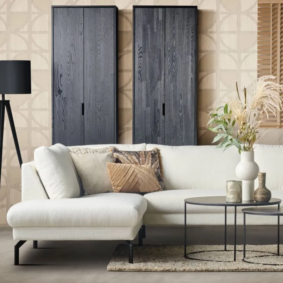 Wandkasten<WOOOD Wandkast Silas Zwart - 60x210x36 cm