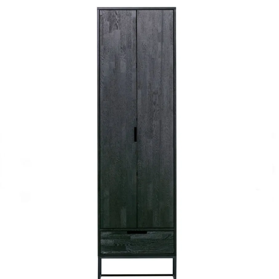 Wandkasten<WOOOD Wandkast Silas Zwart - 60x210x36 cm