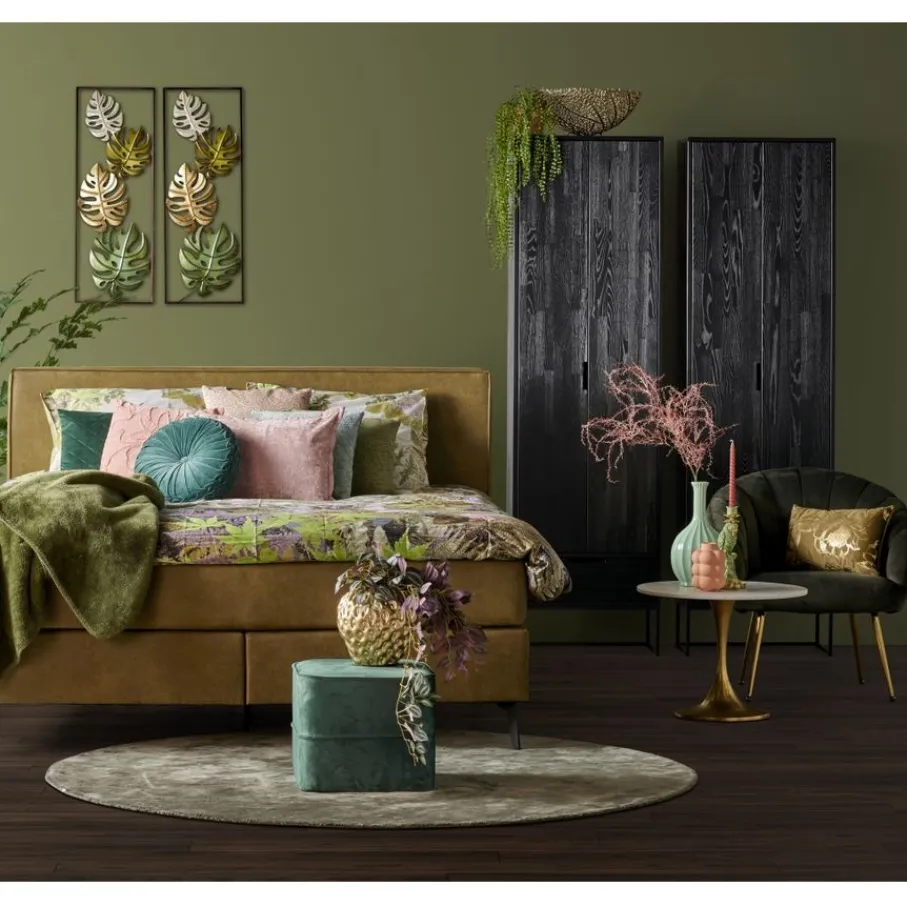 Wandkasten<WOOOD Wandkast Silas Zwart - 60x210x36 cm