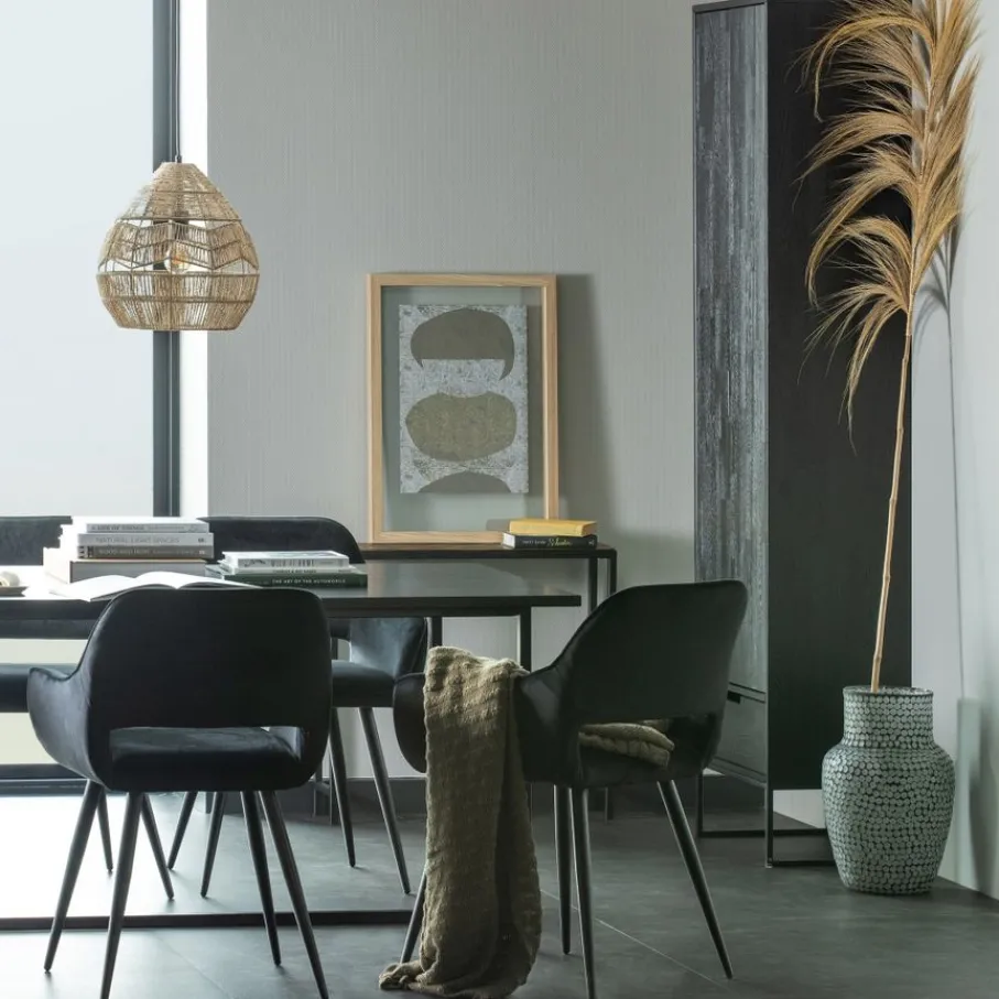 Wandkasten<WOOOD Wandkast Silas Zwart - 60x210x36 cm