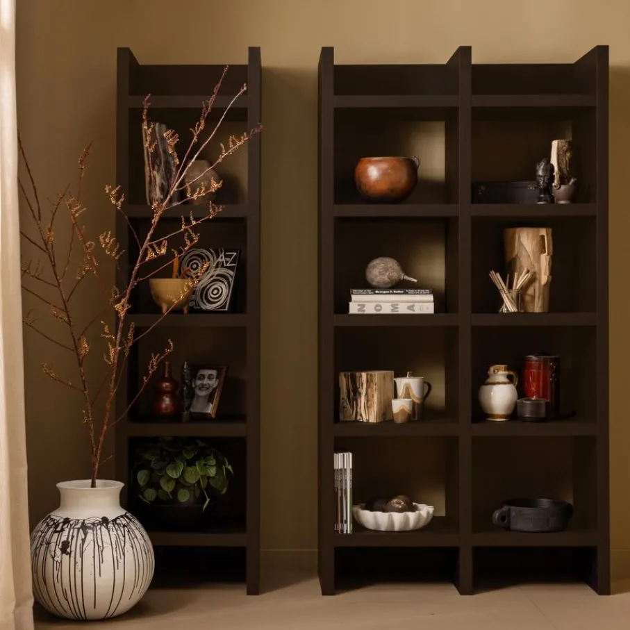 Boekenkasten|Wandkasten<WOOOD Wandkast Timo Bruin - 100x195x40 cm