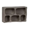 Wandrekken & Planken|Wandrekken<WOOOD Wandrek Clay Grijs - 70x45 cm
