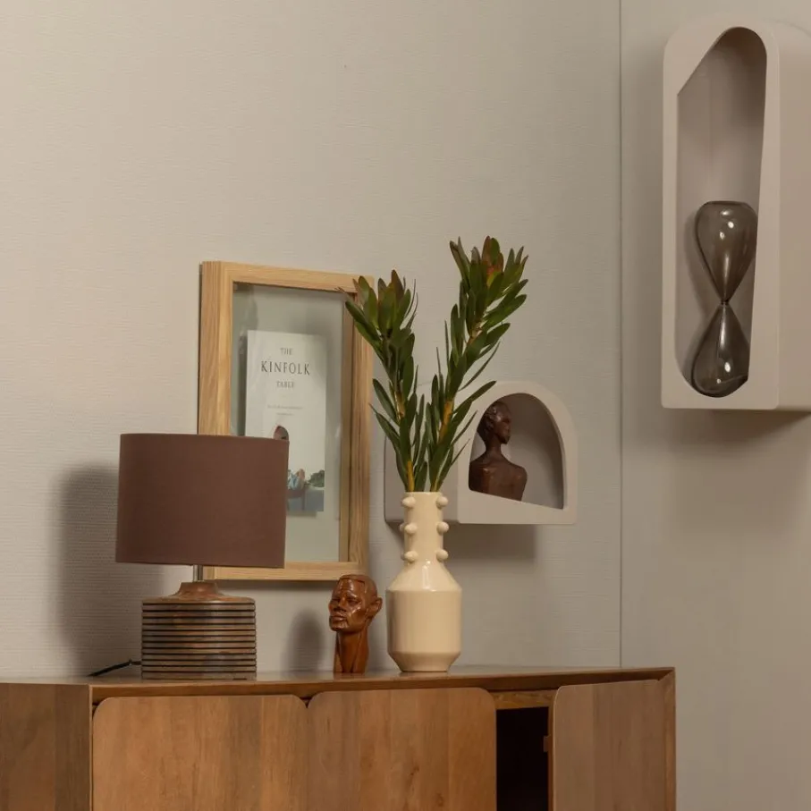 Wandrekken & Planken|Wandrekken<WOOOD Wandrek Noam Greige - 35x24 cm