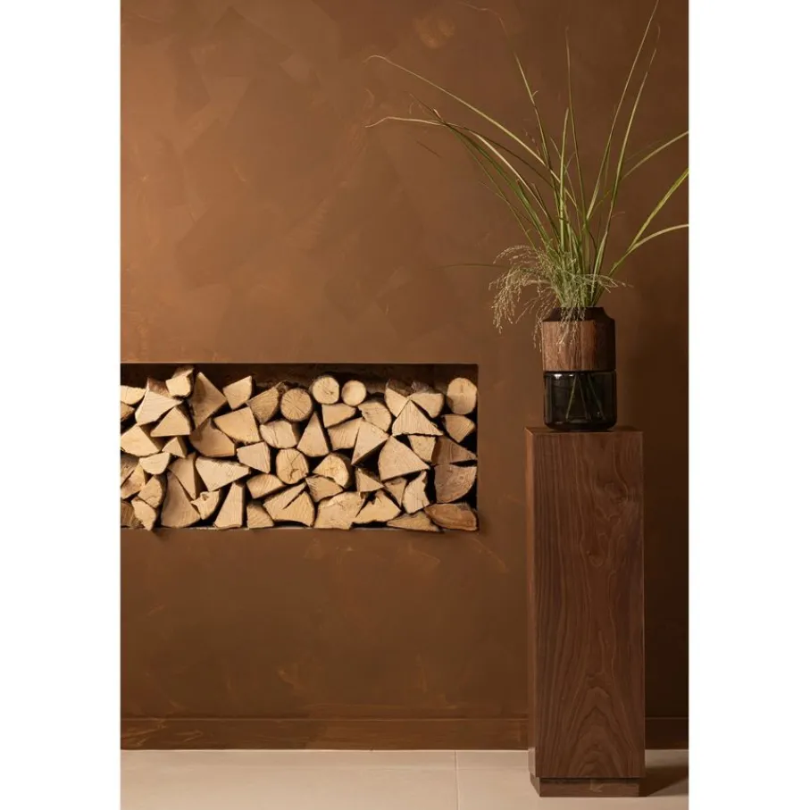 Bijzettafels<WOOOD Zuil Enid Bruin - 24x80x24 cm