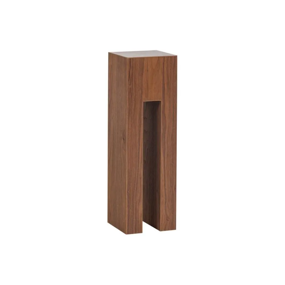 Bijzettafels<WOOOD Zuil Plantor Bruin - 24x80x24 cm