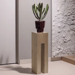 Bijzettafels<WOOOD Zuil Plantor Naturel - 24x80x24 cm