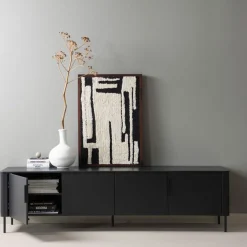 Tv-Meubels<WOOOD (Zwevend) TV-meubel Gunnar Zwart - 200x56x44 cm